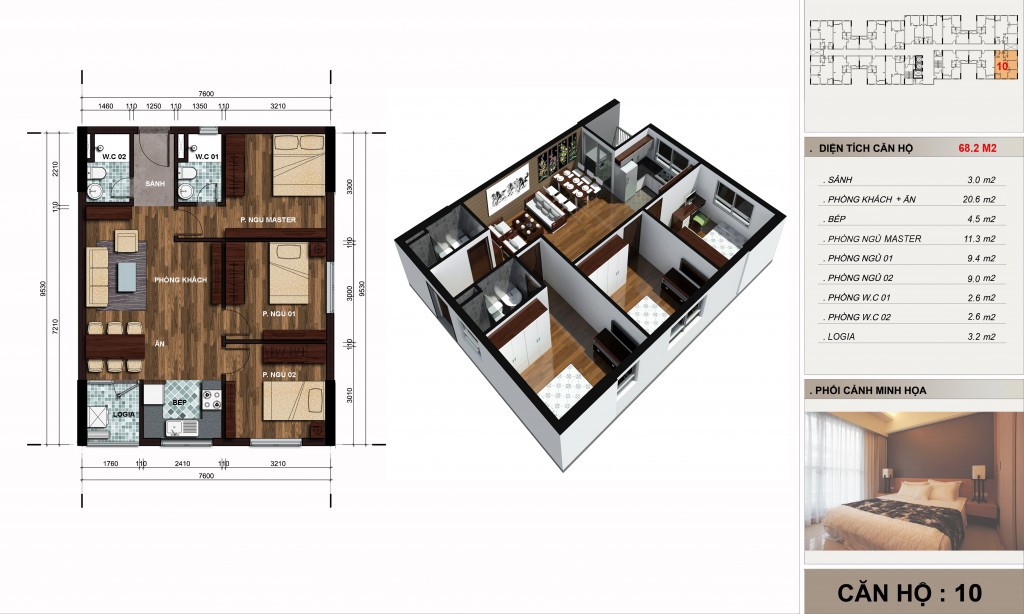 Tư vấn thiết kế nội thất cho căn hộ 67m2 với tổng chi phí chưa tới 80 triệu đồng
